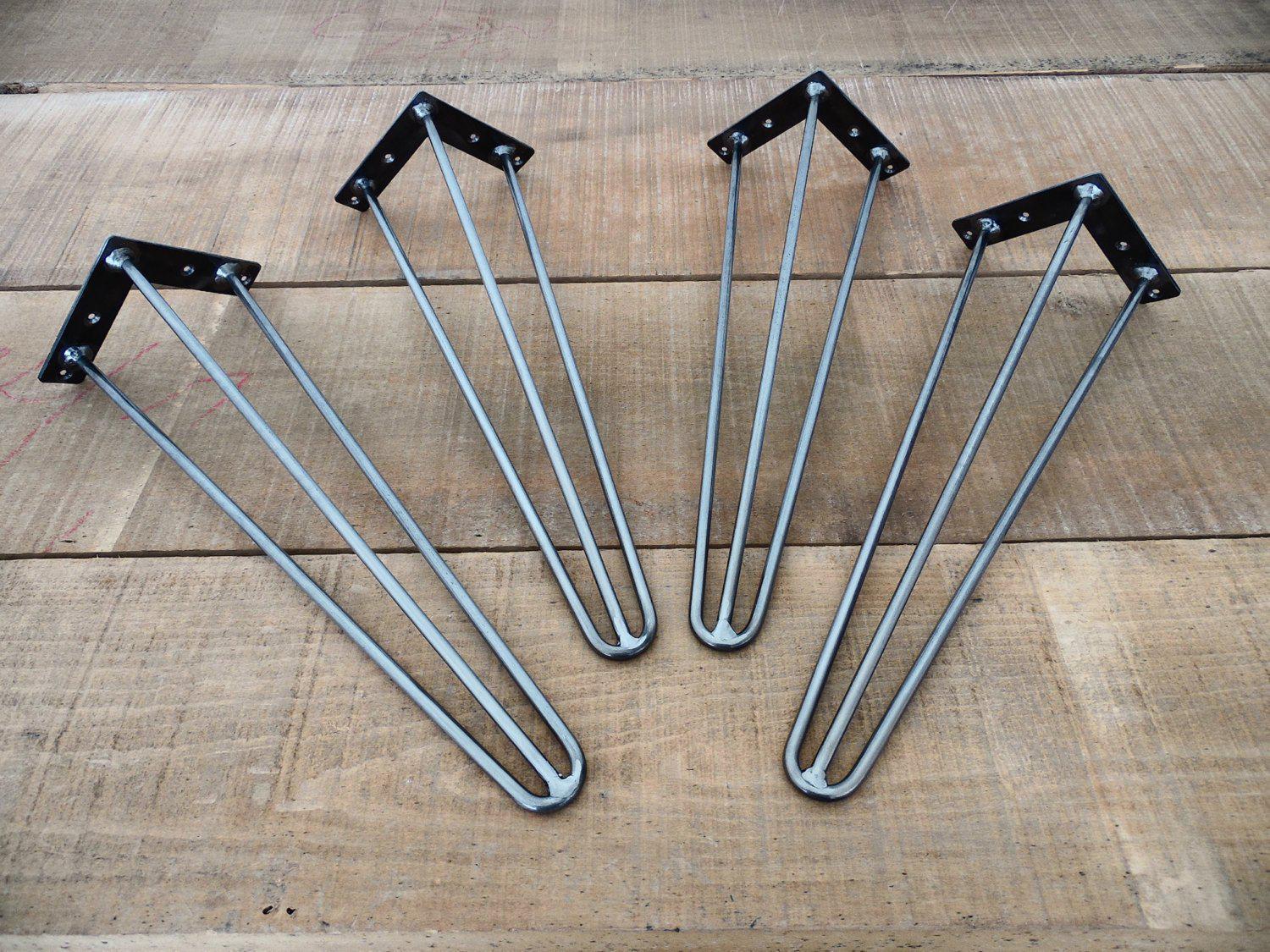 16"  3-rod Hairpin Legs, Height 4" To 16" Set(4)