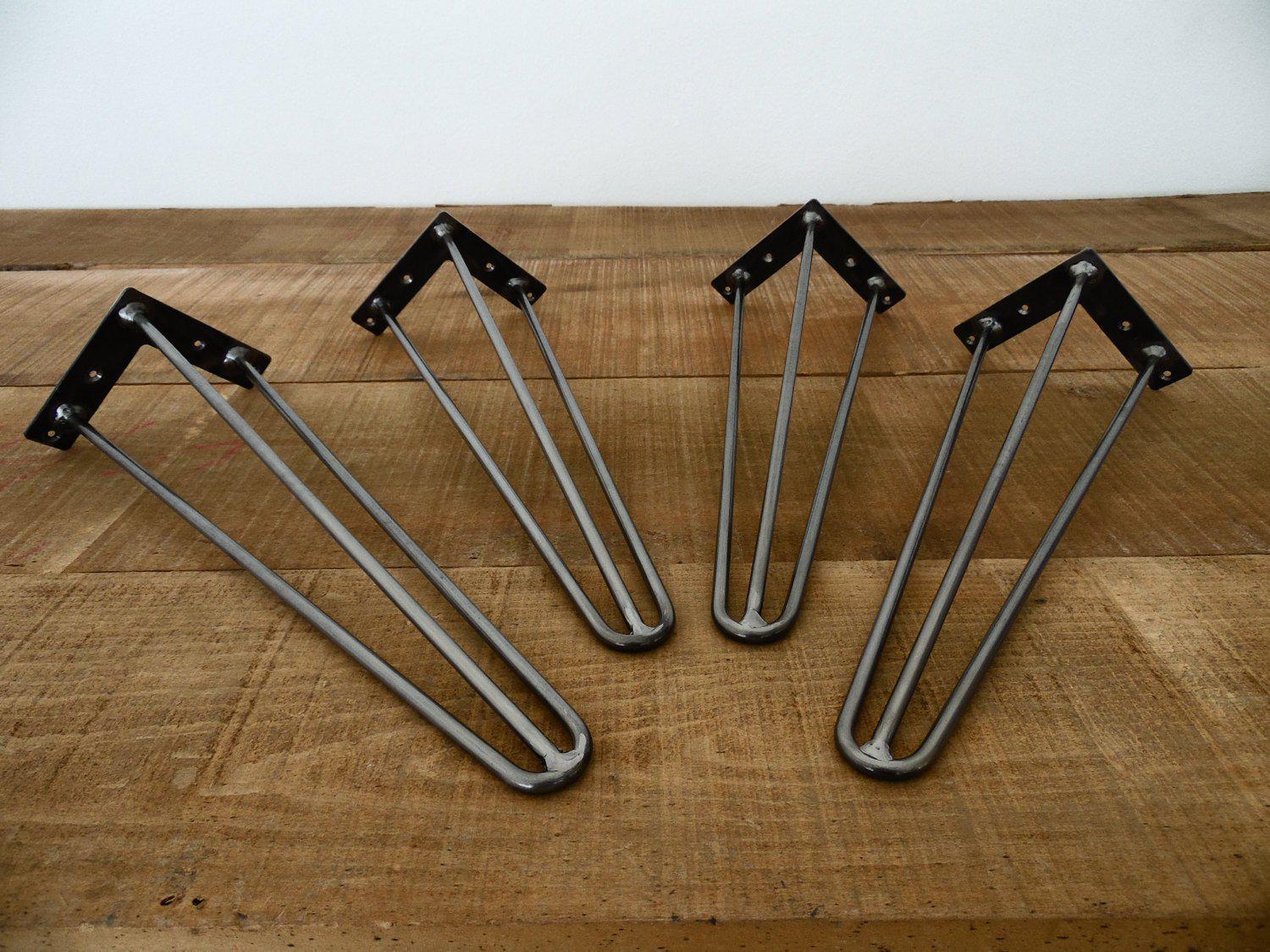 16"  3-rod Hairpin Legs, Height 4" To 16" Set(4)