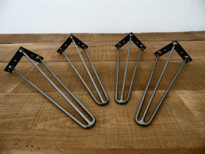 16"  3-rod Hairpin Legs, Height 4" To 16" Set(4)