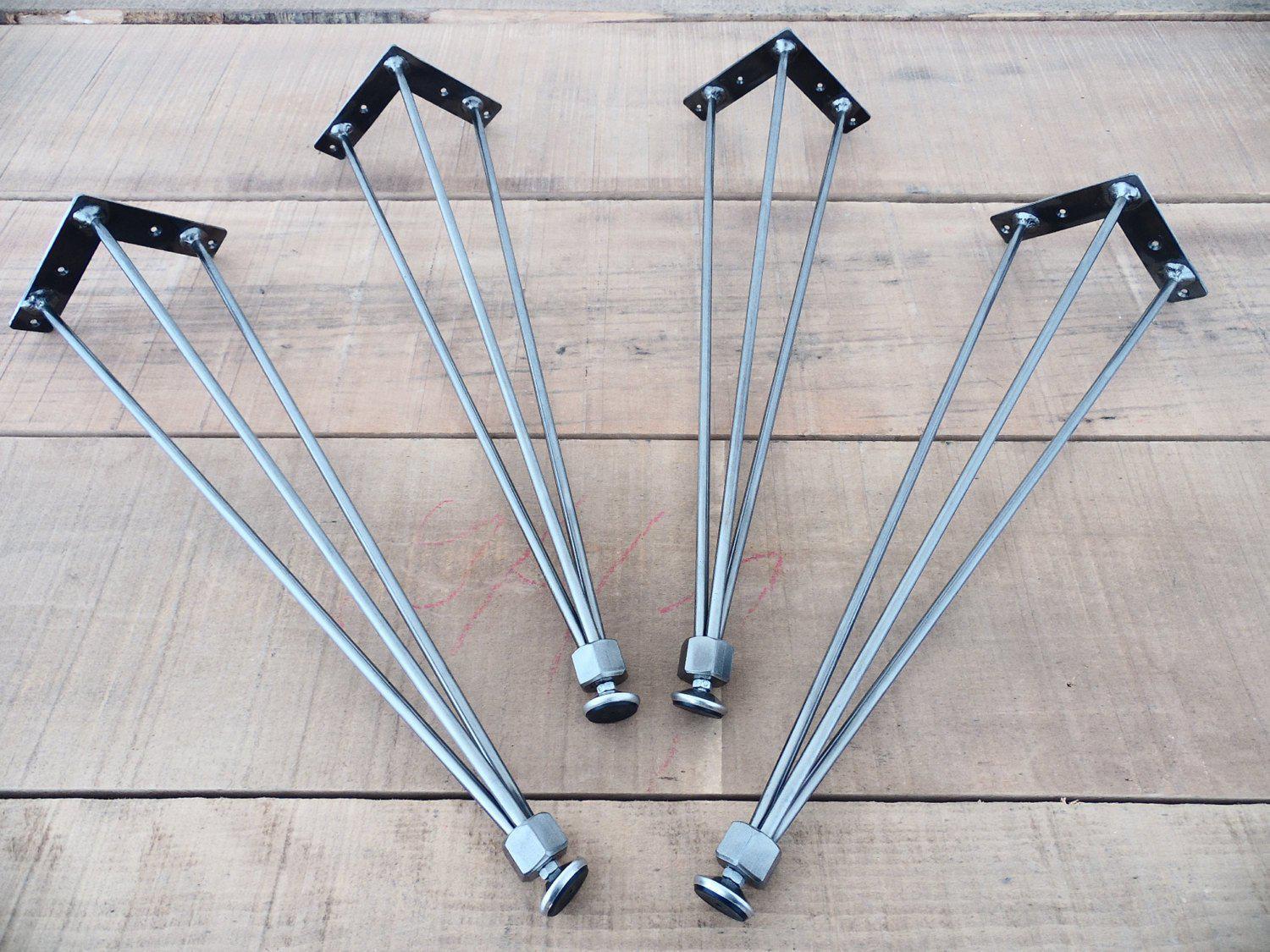 16"  3-pin-nuts Table Legs, Height 12" - 16" Set(4)