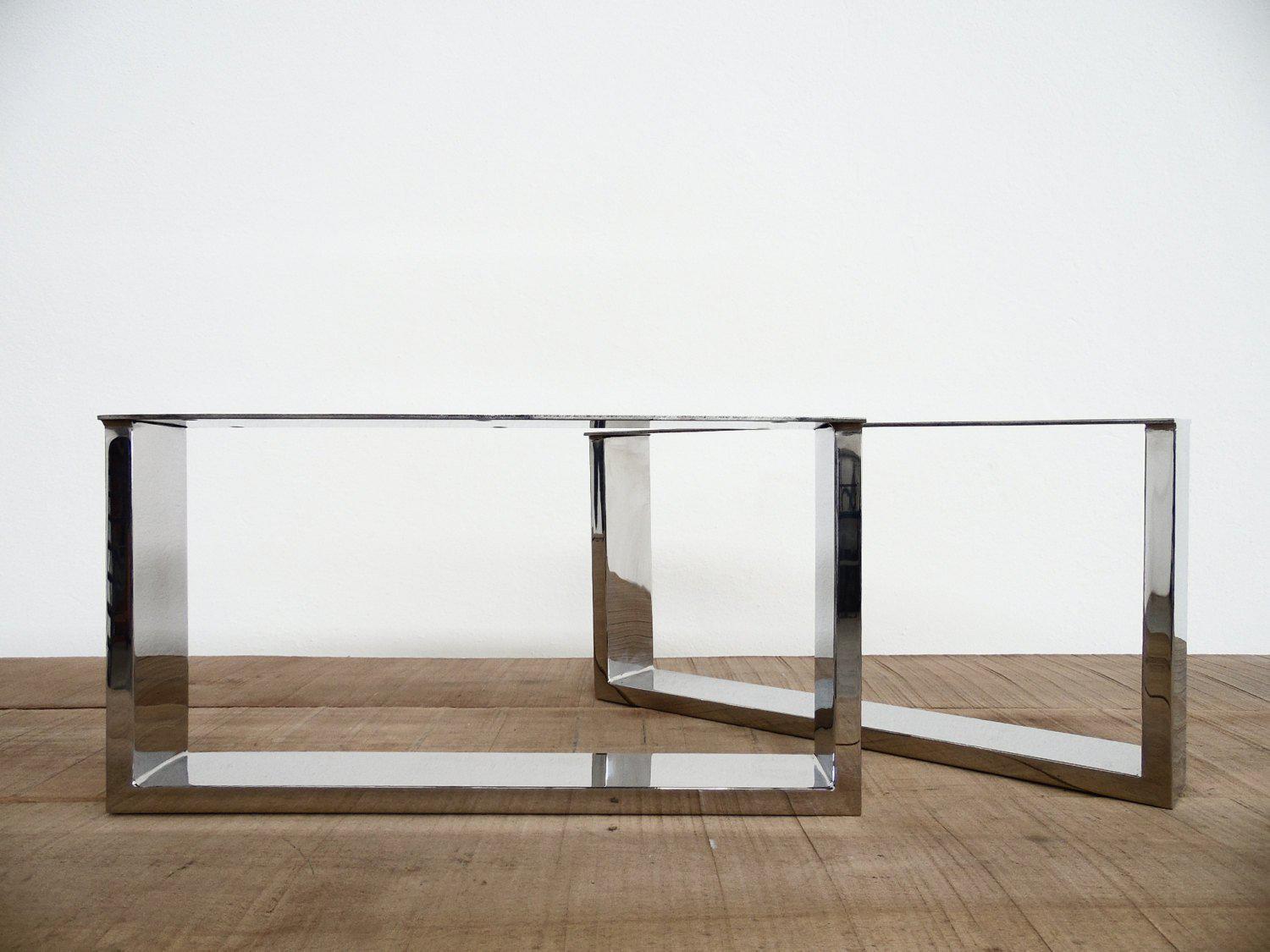 Stainless steel base for bench 