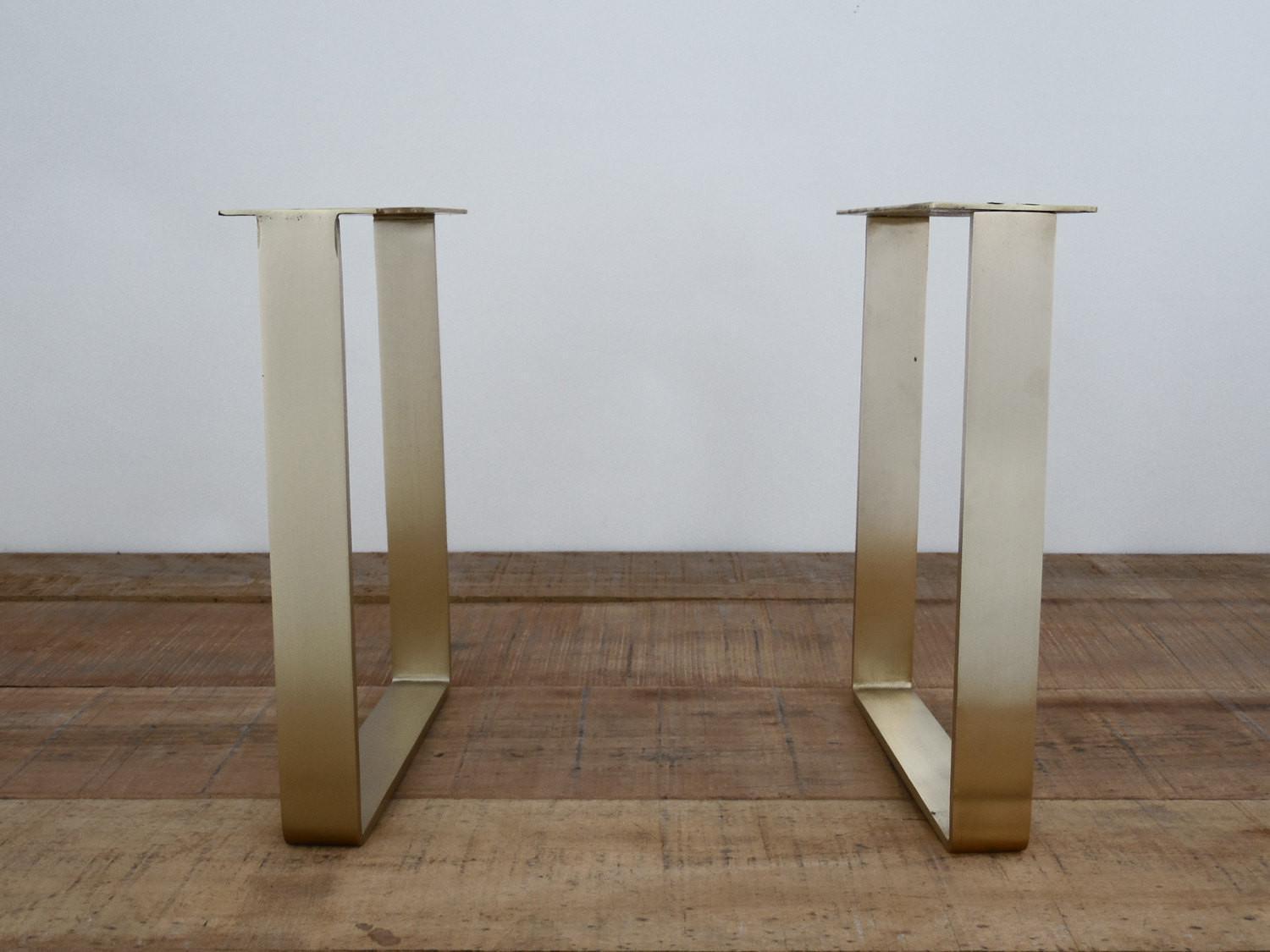 flat brass table legs