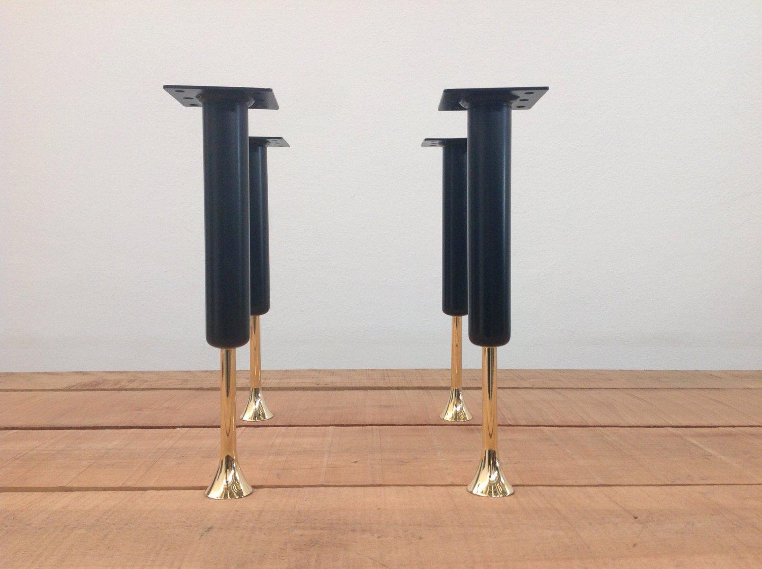 16" Tulun - Brass Coffee Table Legs , Steel-brass  combination model