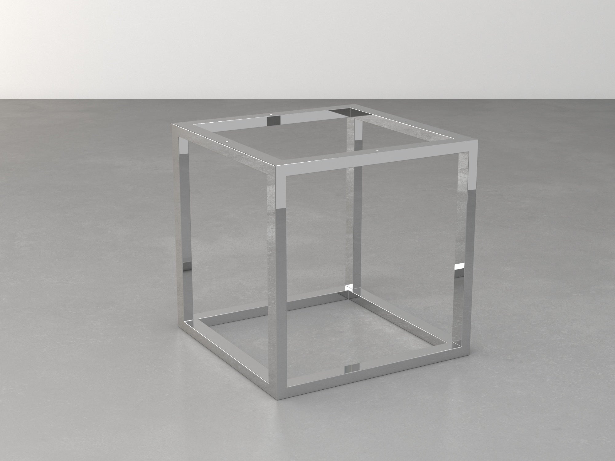 Mid-Century Modern Open Frame Cube End Table Base | ZAR 16