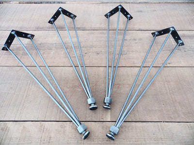 18" 3-pin-nuts Table Legs,  Height 17"  - 25" Set(4)
