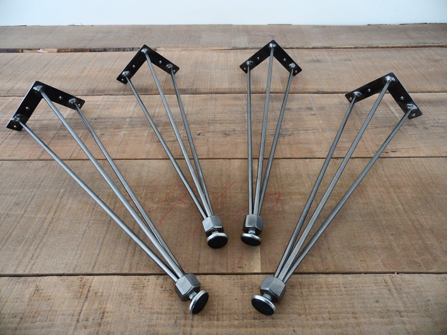 18" 3-pin-nuts Table Legs,  Height 17"  - 25" Set(4)