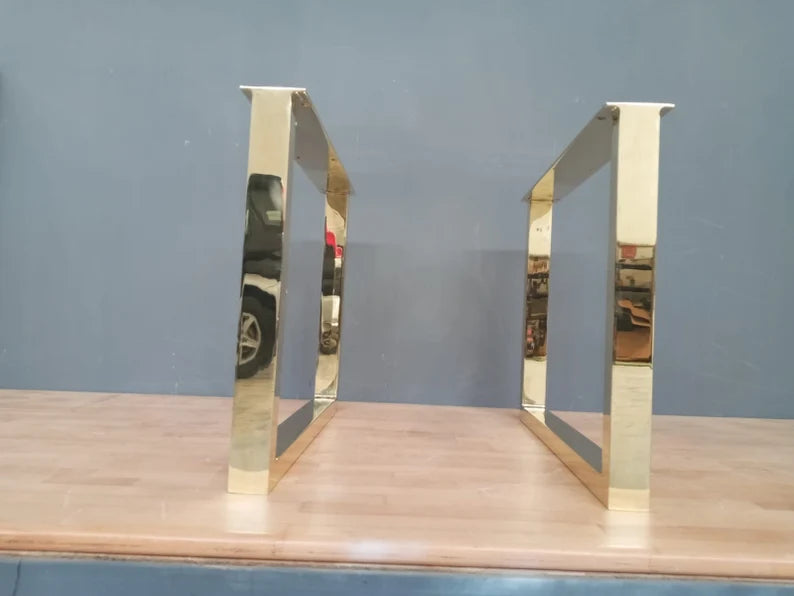 Brass Dining Table Legs | 28" Frame Table Legs, Width 28”