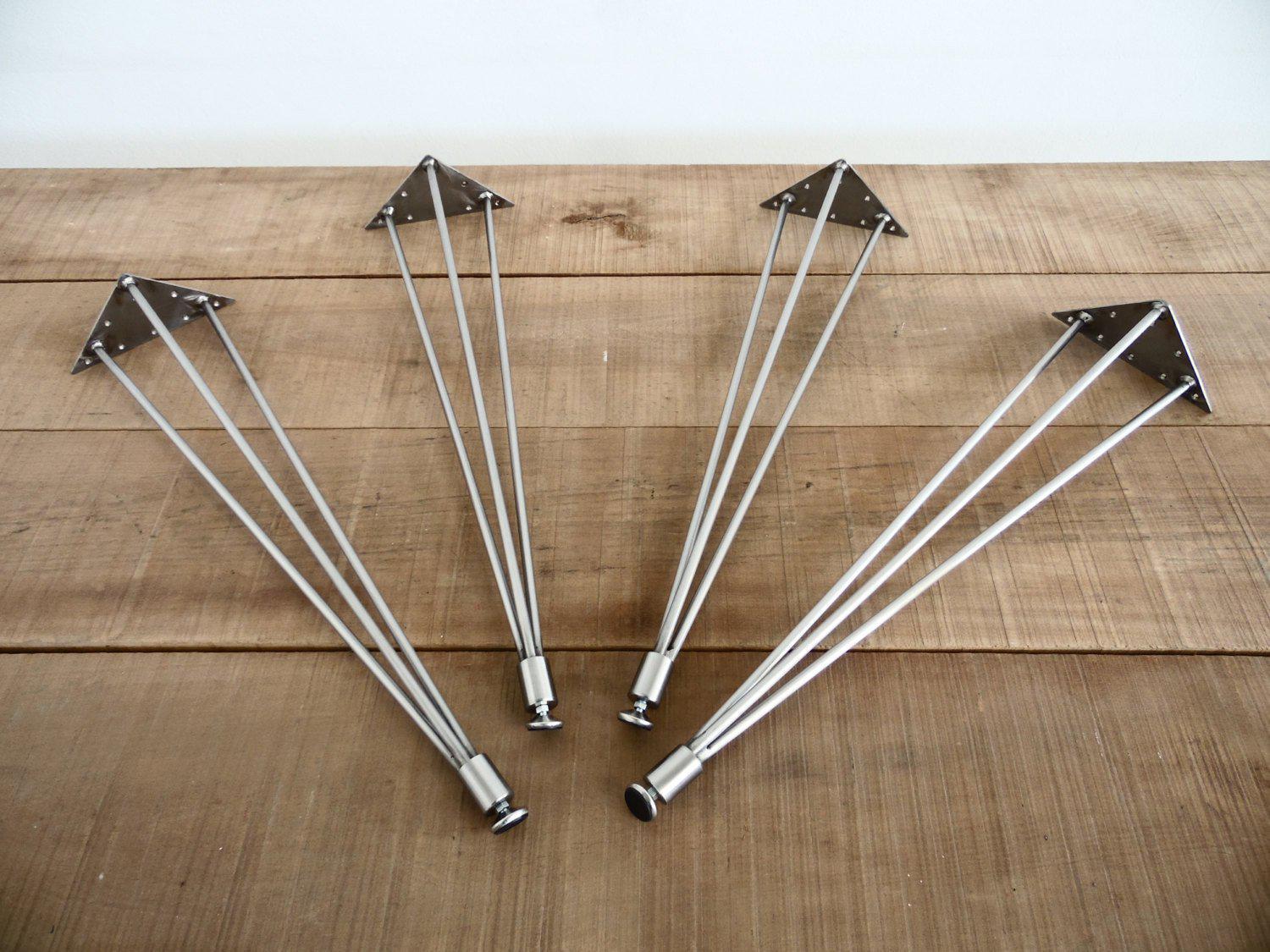 28"  3-pins-s Table Legs,stainless Steel, Height 26" To 32" Set(4)