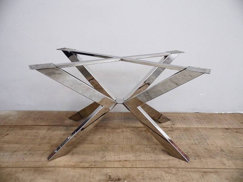 stainless table base for glass top 