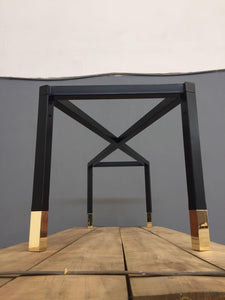 brass steel dining table base 