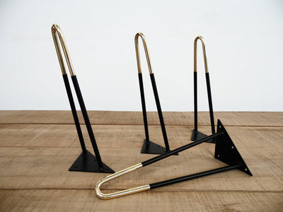 Hairpin Table Legs - 28" Hairpin Table Legs, Multi Metal Height 26" - 32" SET(4)