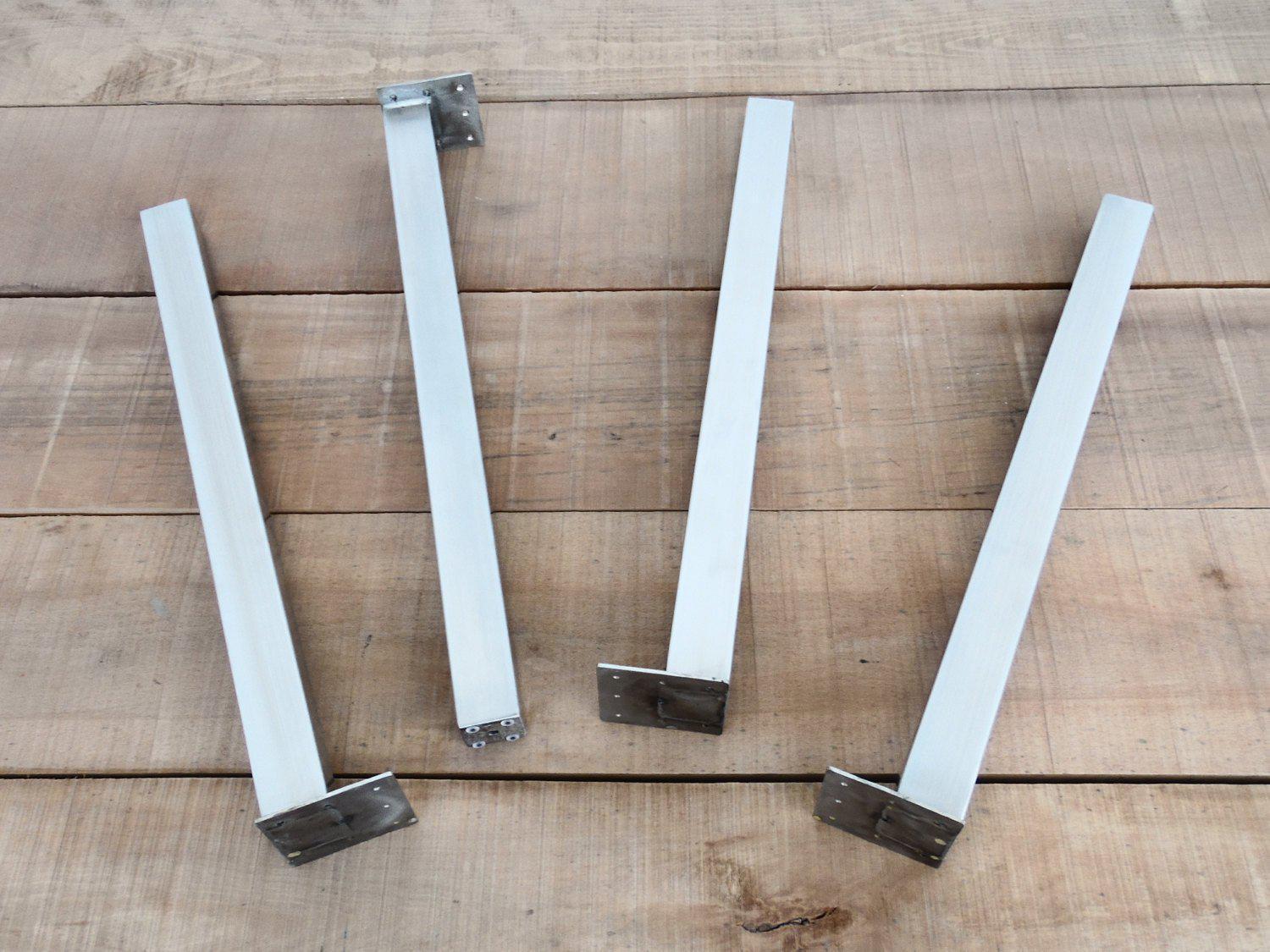 28" Steel Post Table Legs, Height 26" - 32" Set(4) From Round Base Bistro Stool Collection