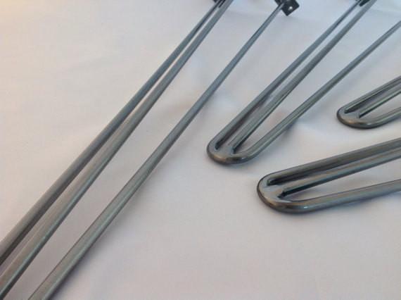 28"  3 Rod Hairpin Table Legs  Height 26" To 30" Set(4)
