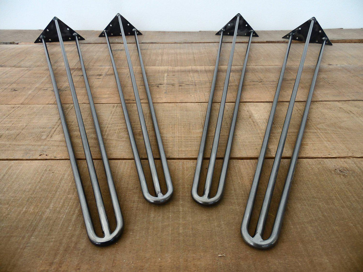 28" Table Legs, 3-rod Hairpin Table Legs, Rod 8 Mm, Height 26" To 30"  Set(4)