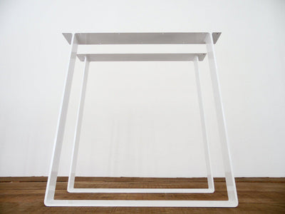 28" Trapezoid Flat Steel Table Legs, 28" Width Base,  Set(2)