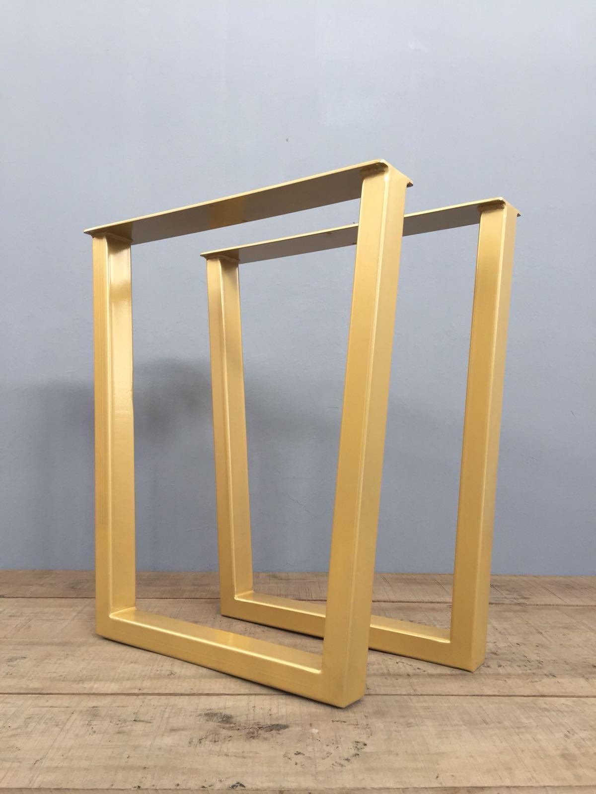 gold metal table legs 