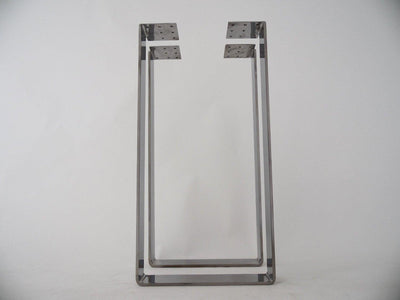 brushed stainless steel table legs