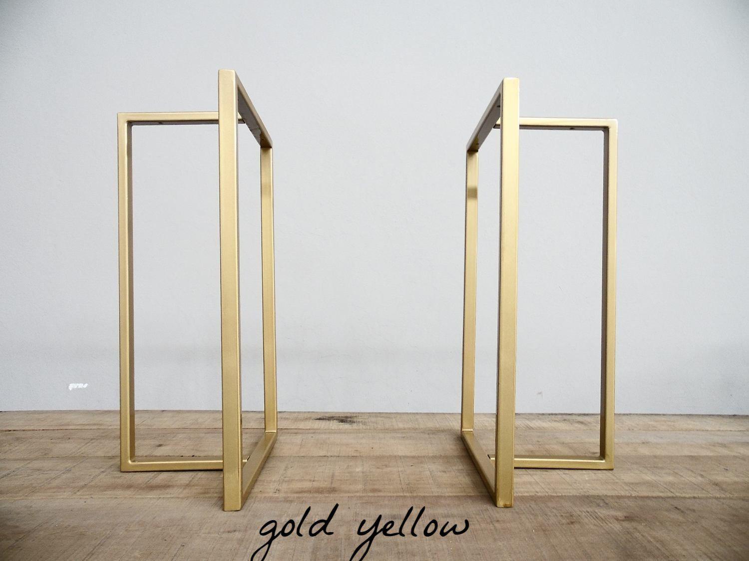 gold metal table legs 
