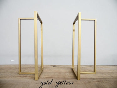 gold metal table legs 