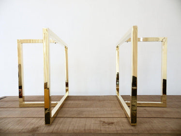 28" X 23" X 16" Brass Table Trestle Height 26" - 32" Set(2)