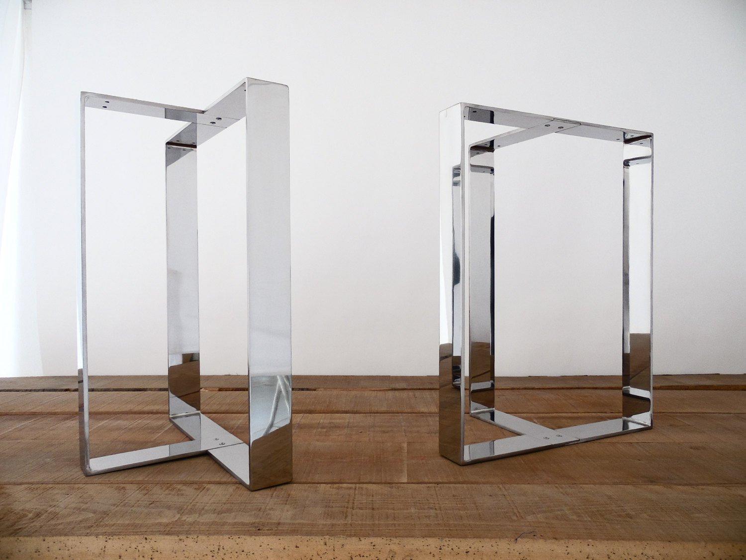 t shaped chrome table base