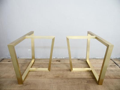 designer table legs brass