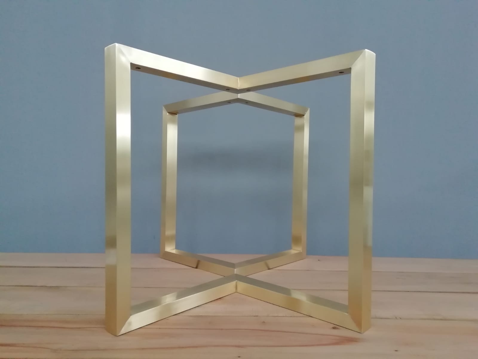 28" X 28" Bracket  Brass Table Legs  4080  Set ( 2)