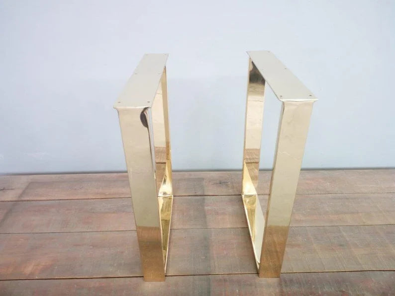 Brass Dining Table Legs | 28" Frame Table Legs, Width 28”