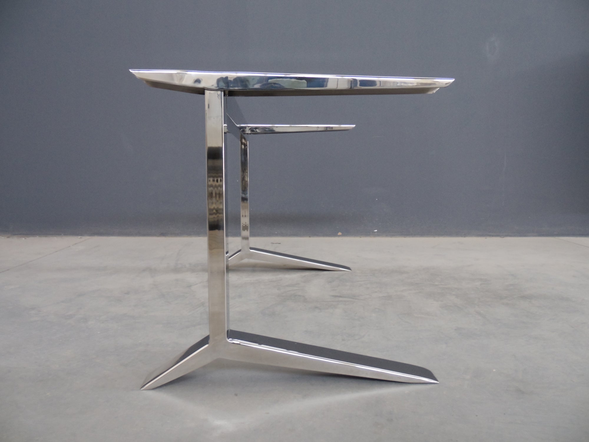 28" H X 28" W Apart 42" C CATAL Stainless Steel Table Base, Height 26" 32"
