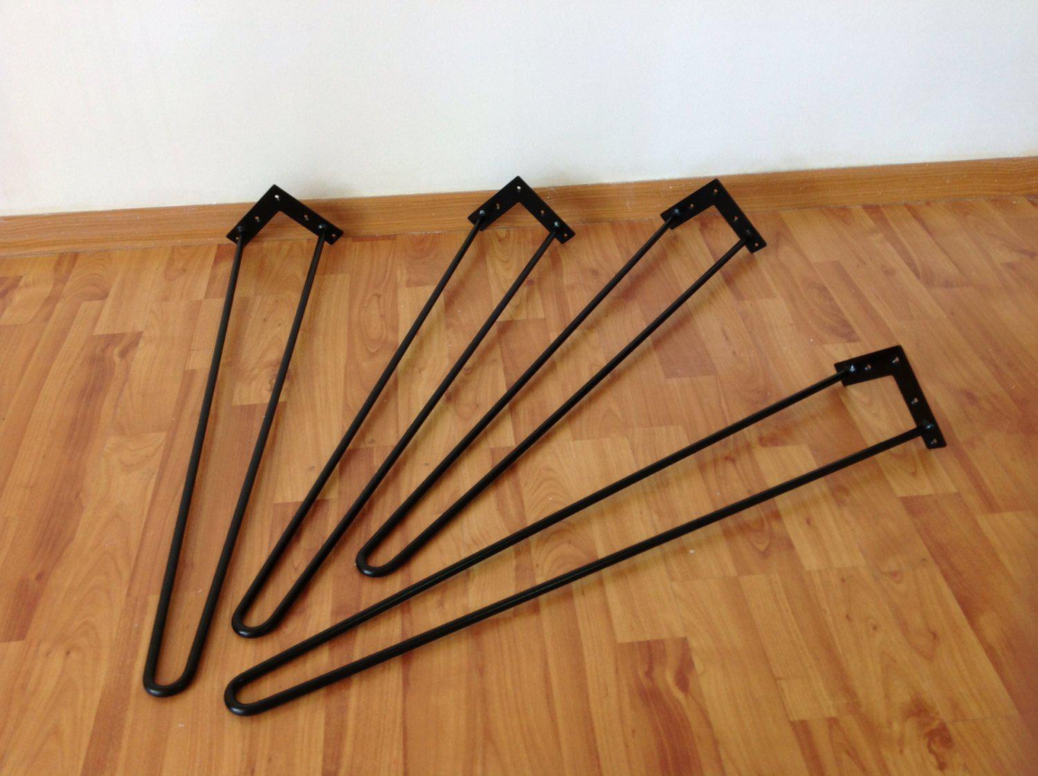 40" Bar Height Table Legs, Hairpin Table Legs, Rod 10 Mm,height 33" - 40" Set (4)