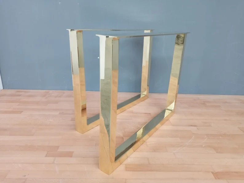 Brass Dining Table Legs | 28" Frame Table Legs, Width 28”