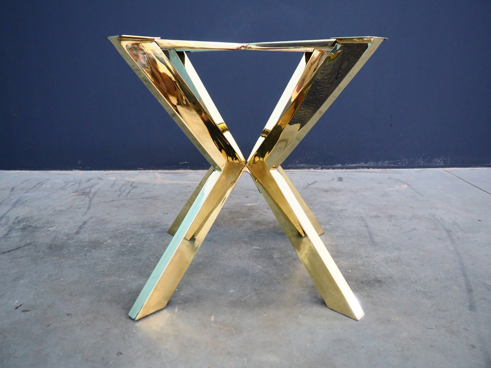 28" H 24" W x 46" L TUG Brass Modern Table Base