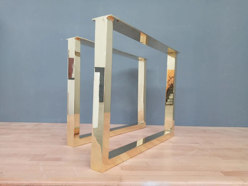 Brass Dining Table Legs | 28" Frame Table Legs, Width 28”