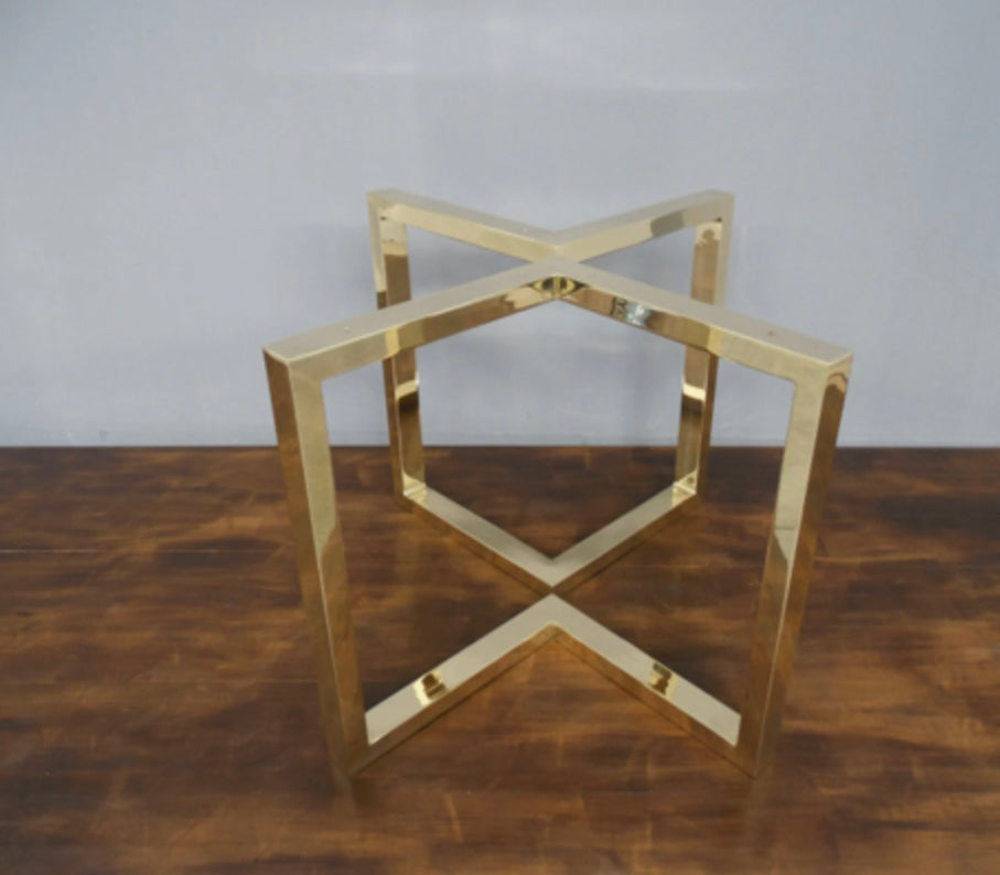 28" X 28" Bracket  Brass Table Legs  4080  Set ( 2)