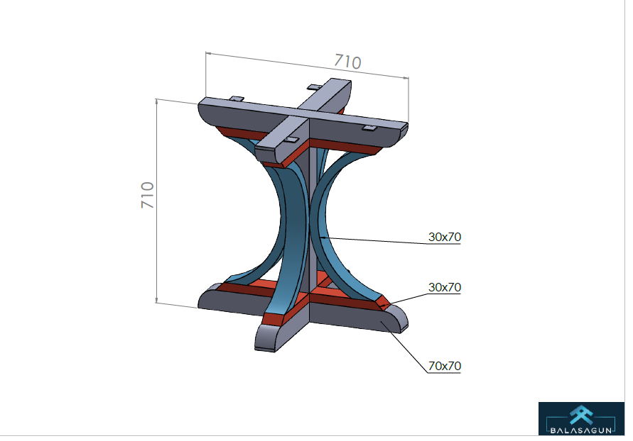 Steel Round Pedestal Farmhouse Table Base | MERV