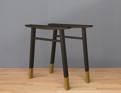 Metal Desk Legs Set ( 2)    Kitchen Table Legs  Brass Furniture Legs By Balasagun