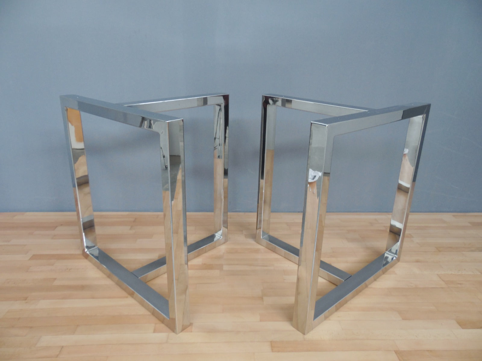 28"X 28"X16" Trestle Stainless Steel Dining Table Legs , height 26" - 32" Set(2)