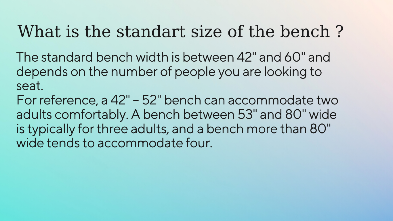 Bench Legs, 16" H x 16" W x 42" L CIRID Table Base, Height 26" To 32"