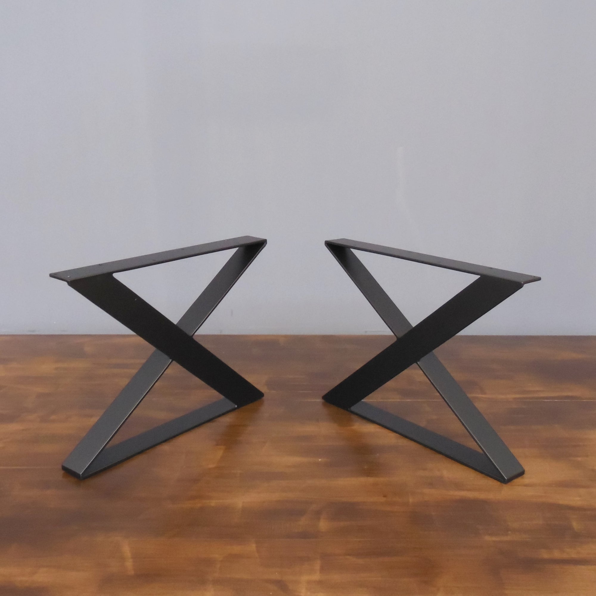 16" X frame Flat Steel Table Legs