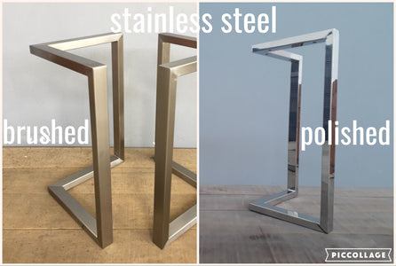 satin brushed or mirror polished stainless steel finishes are avaliable 