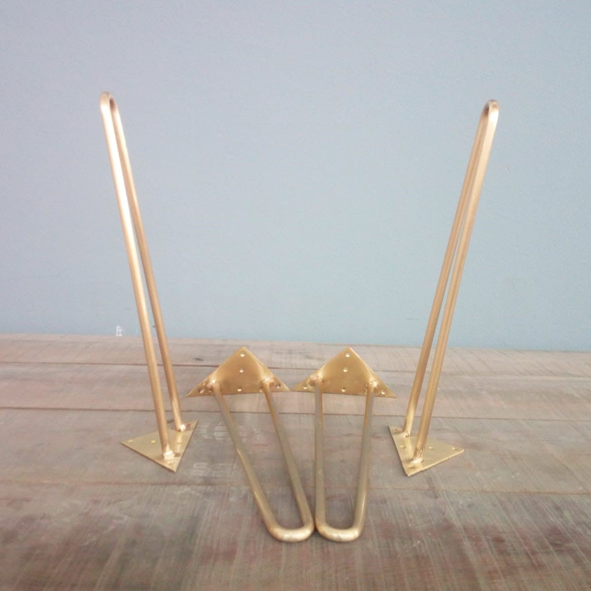 28" Brass Metal Hairpin Table Legs, Height 26" 32" Set(4)