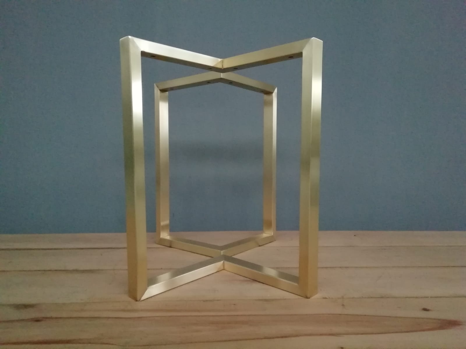 28" X 28" Bracket  Brass Table Legs  Set ( 2)