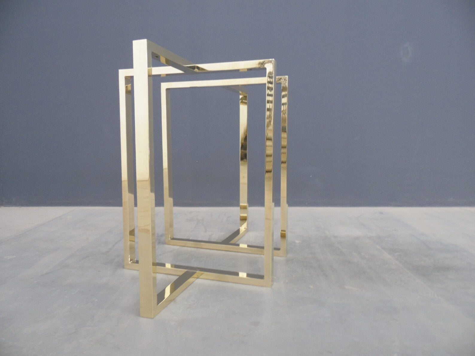 Brass Counter Height Legs |40" X 23" X 11" T Look Table Trestle Brass Table Legs | Set(2)