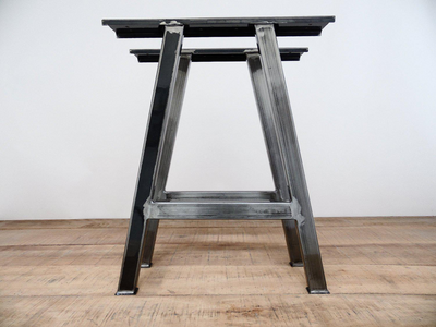 brushed metal table legs