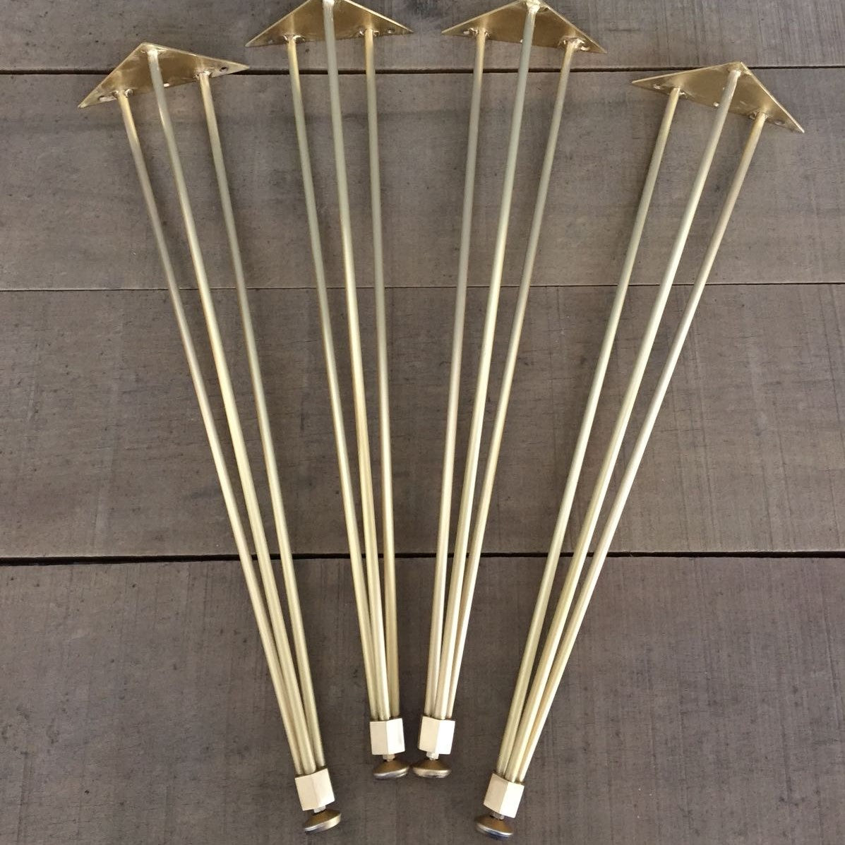 brushed brass pin nuts table legs for dining