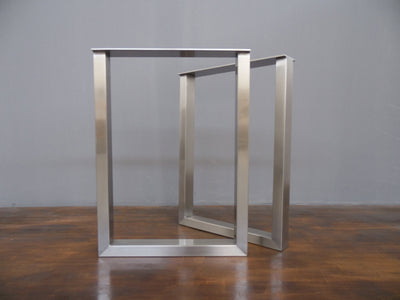 brushed stainless steel table base for desk tables