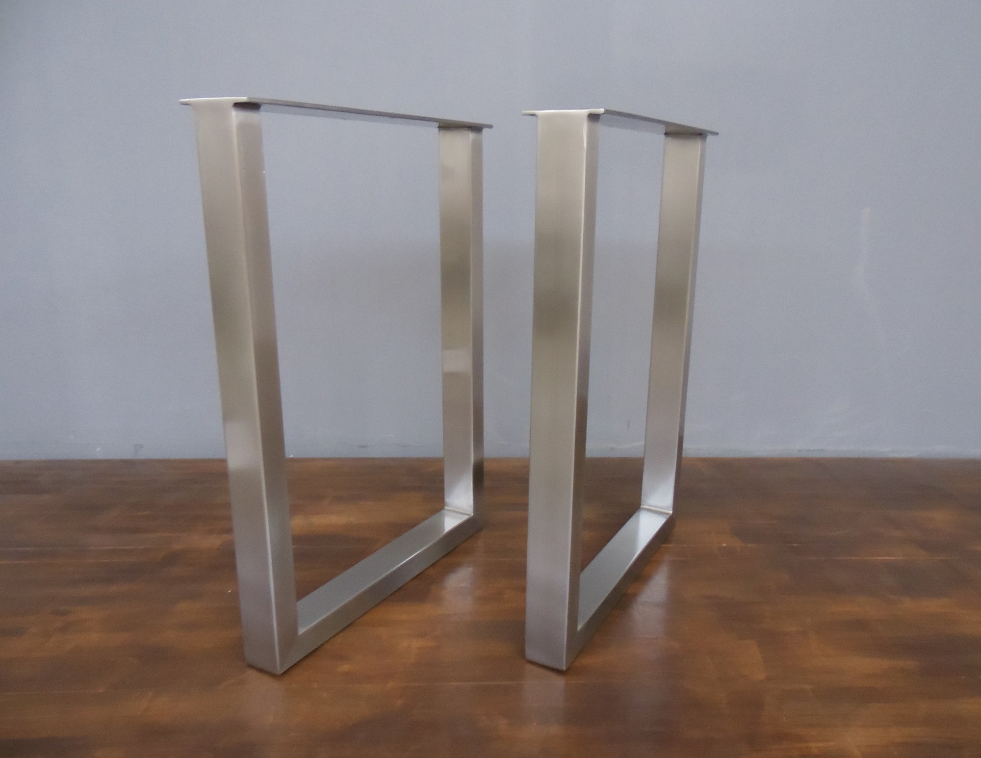 brushed stainless steel table legs frame