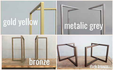 color metallic table legs metal 