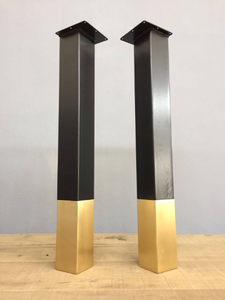 custom table legs post steel brass