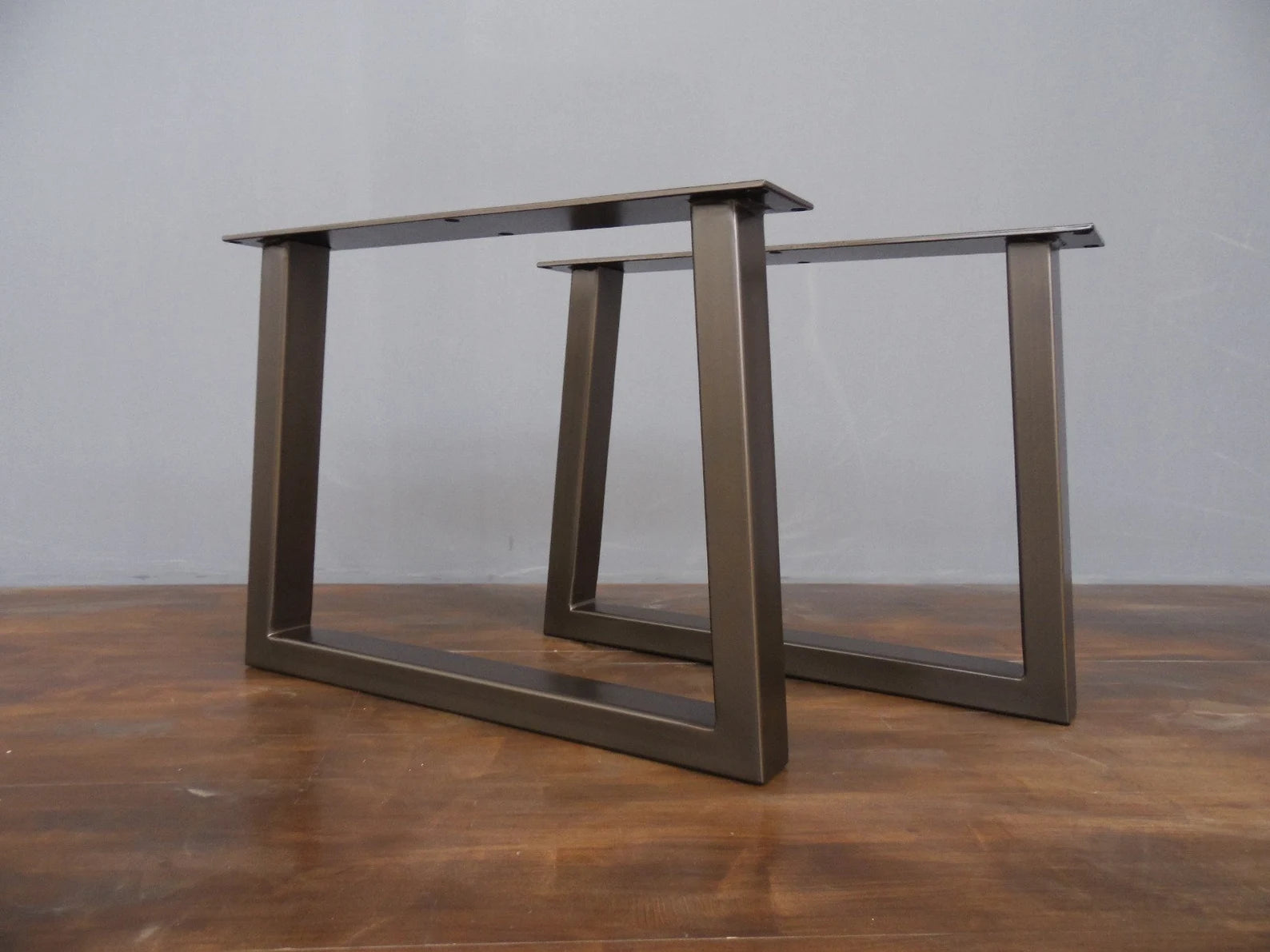 Metal Coffee Table Legs ,16” Trapezoid-IN Table Legs,base Width 20"  Set (2)